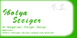 ibolya steiger business card